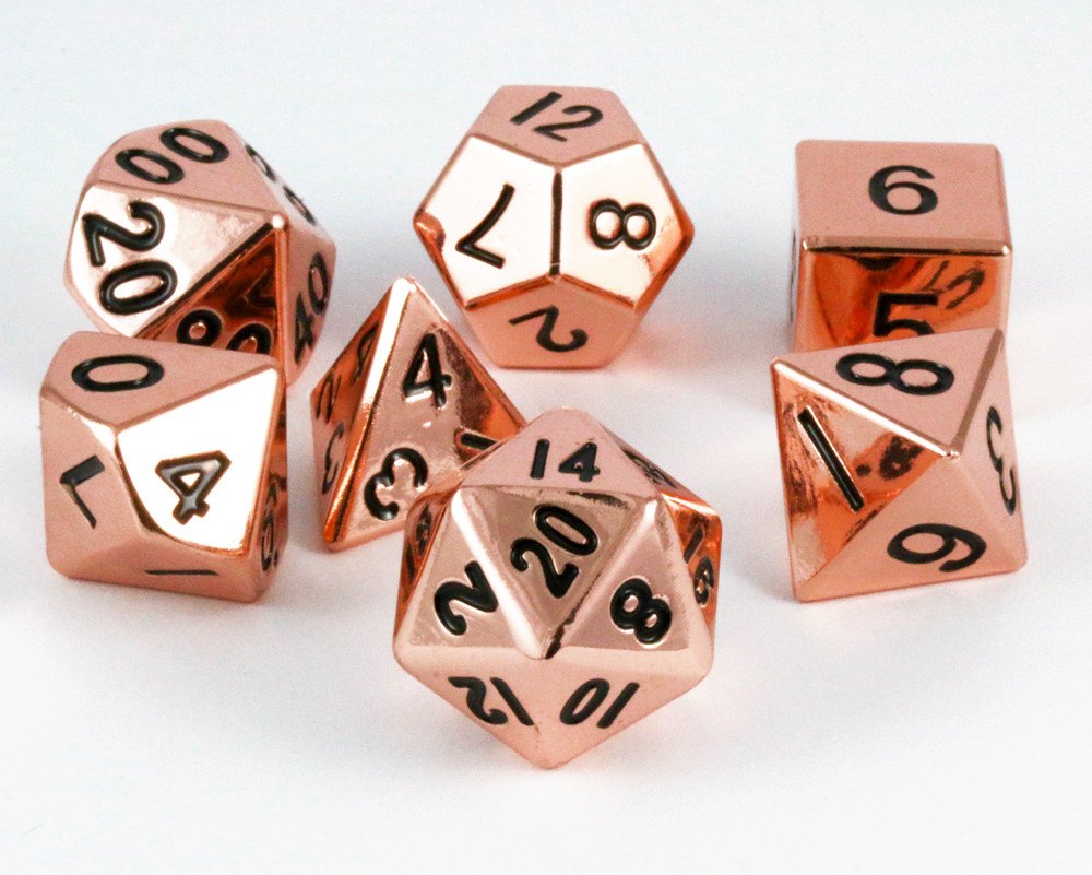 metal copper dice