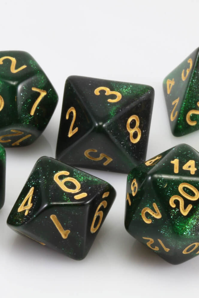 D&D Dice Cosmic Green