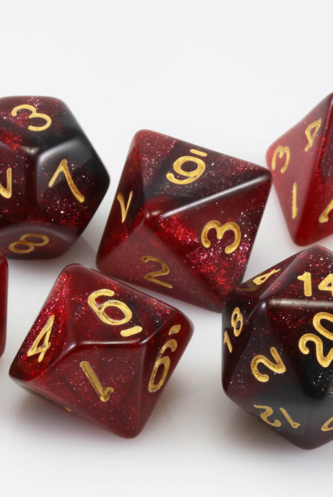 D&D Dice Cosmic Red