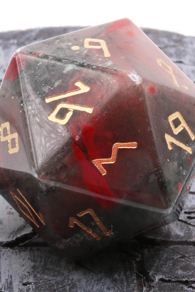 Premium dice Bloodstone d20