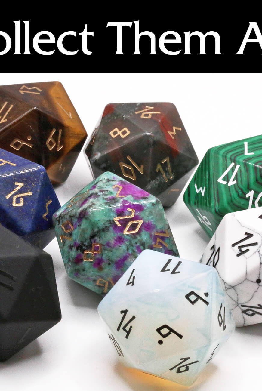 Gemstone Dice D20 Collection