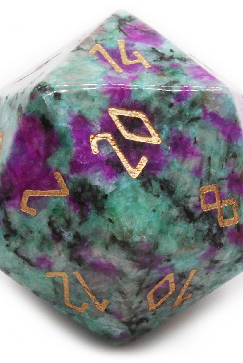 Ruby Zoisite Gemstone Dice