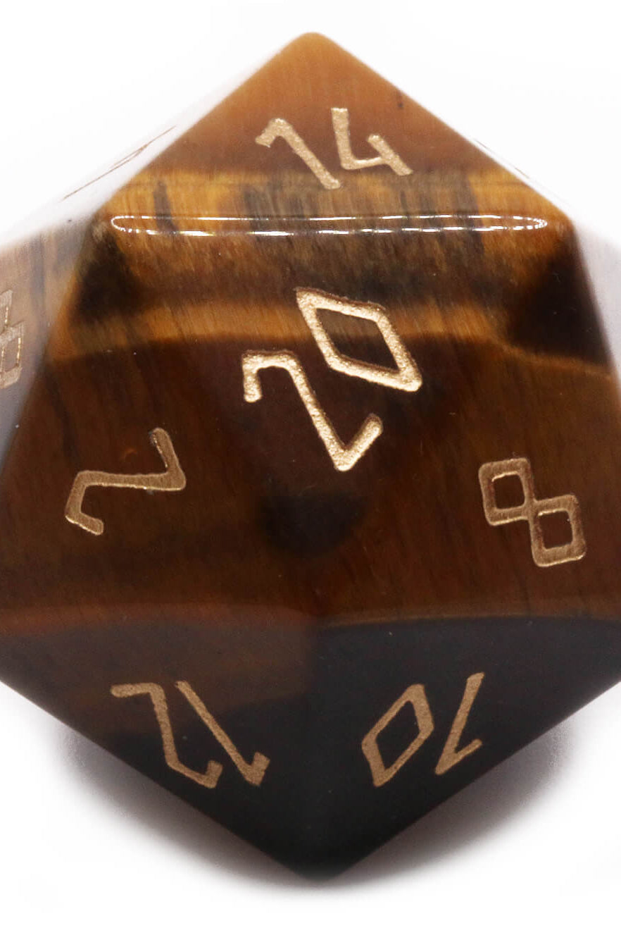 Tigers Eye Gemstone Dice