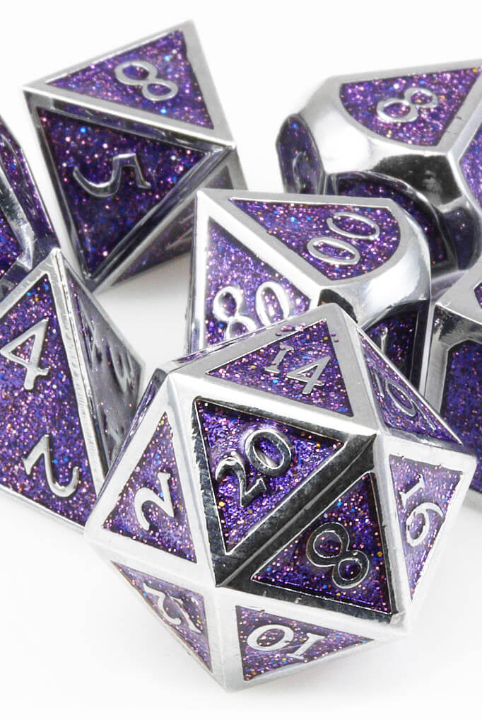 Sparkle Purple DnD Dice