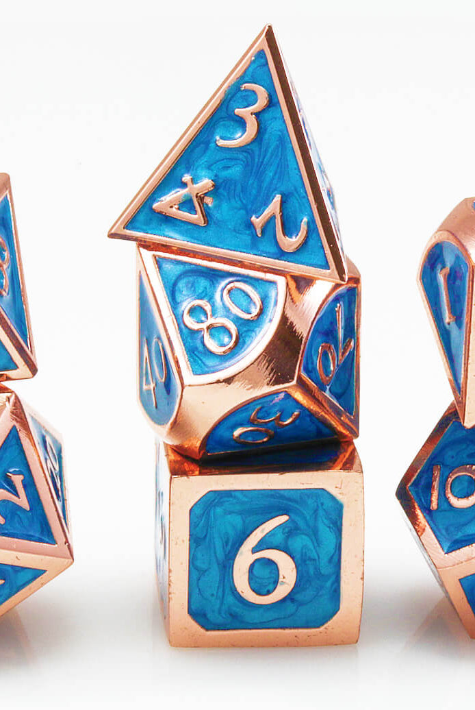 Blue Dice Metal Enamel