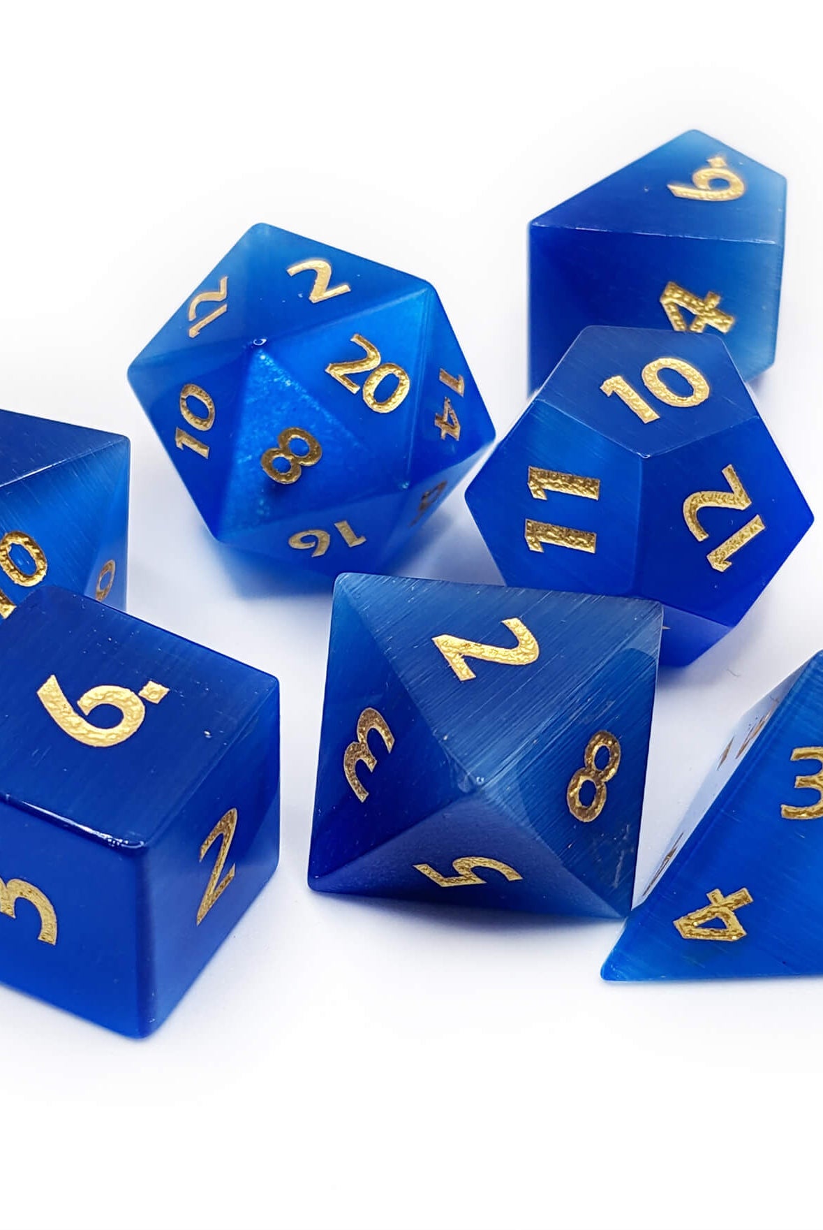 Beautiful cats eye dice for dnd games