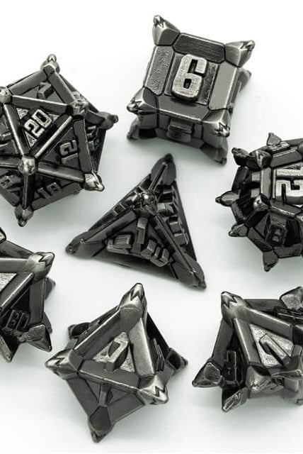 Ancient Silver TTRPG Dice