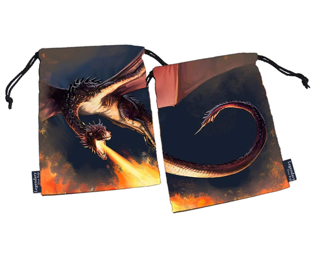 DnD Dice Bag Fiery Dragon