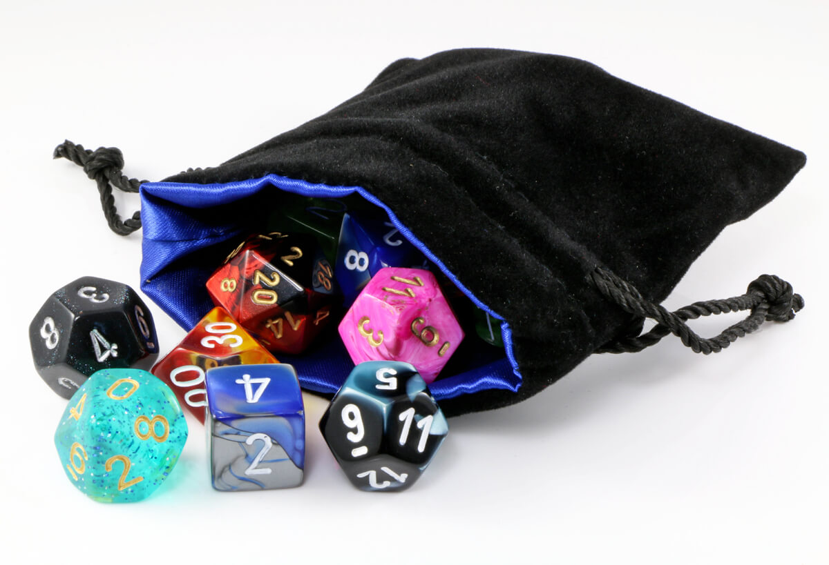 Blue Dice Bag