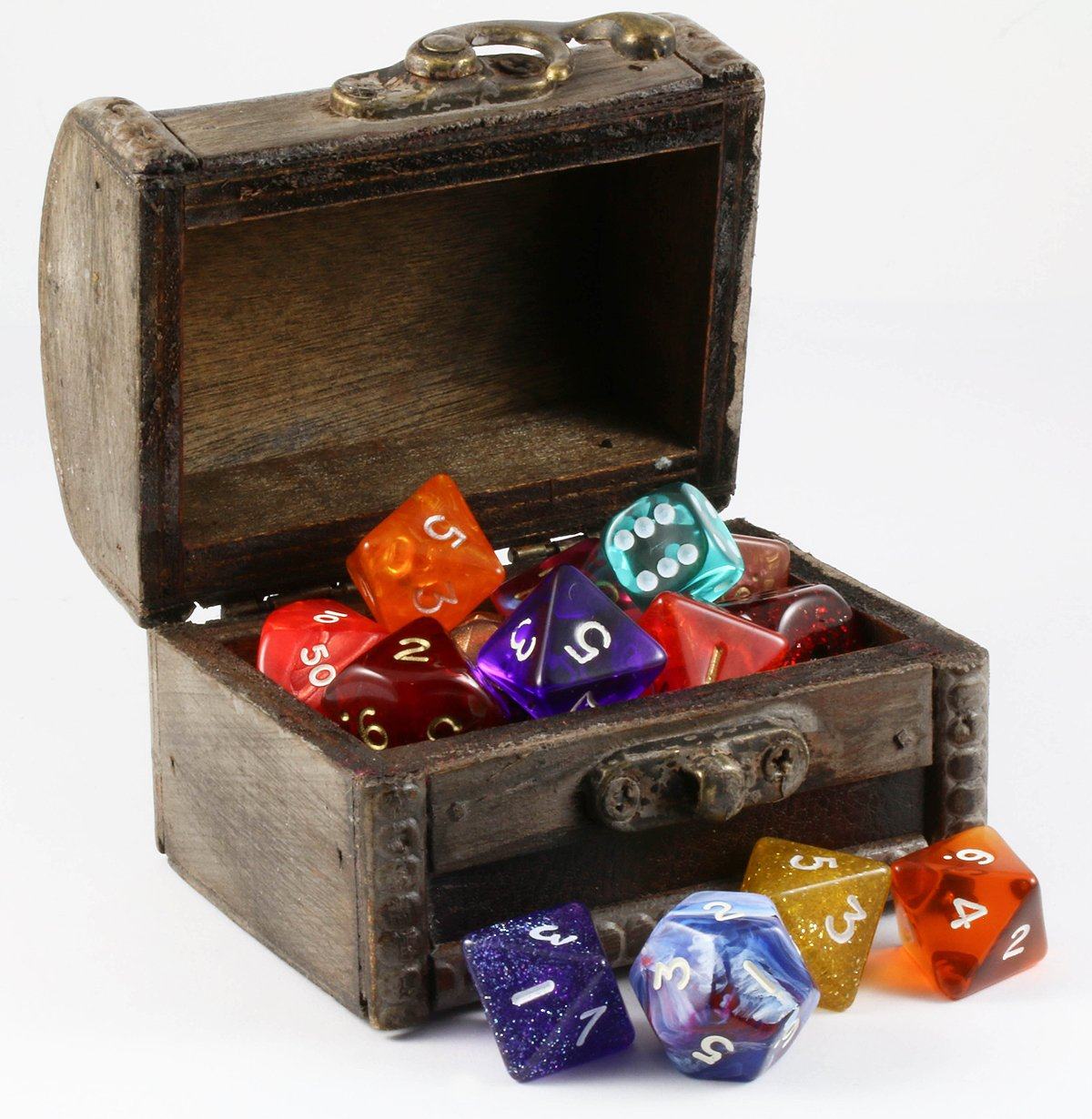 D&D Dice Box Distressed Brown