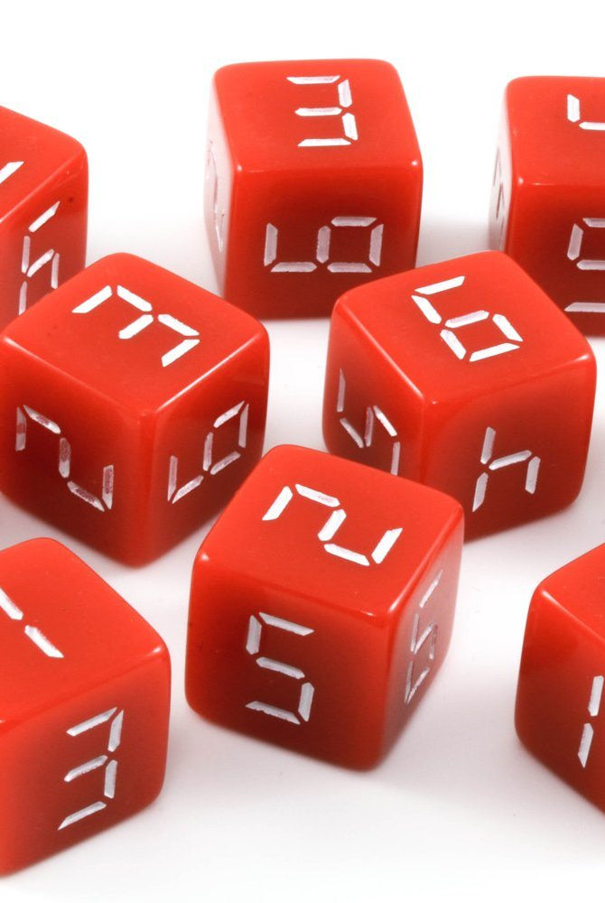 Digital d6 dice red