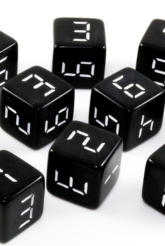 Digital d6 dice black