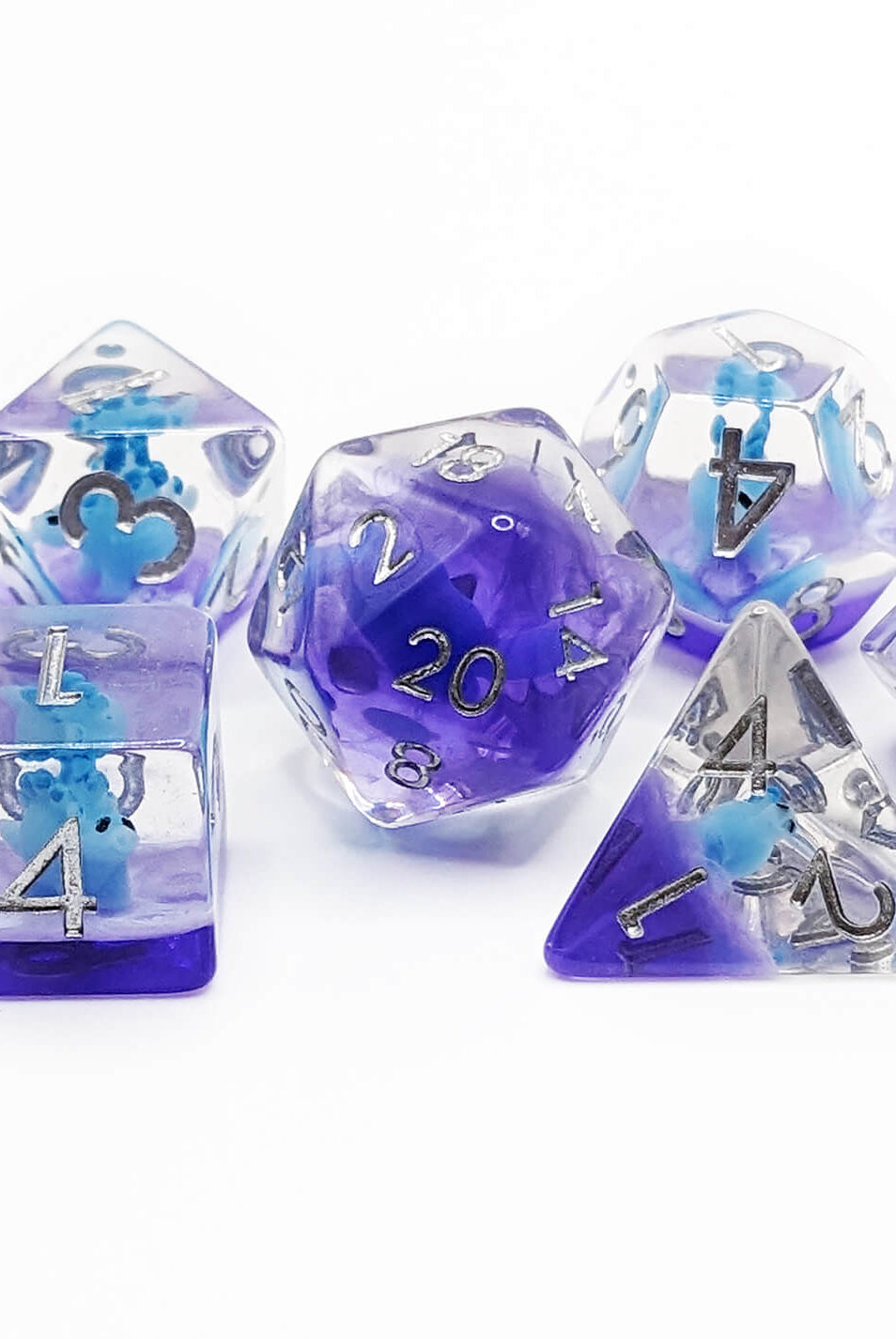Tabletop roleplaying dinosaur dice set