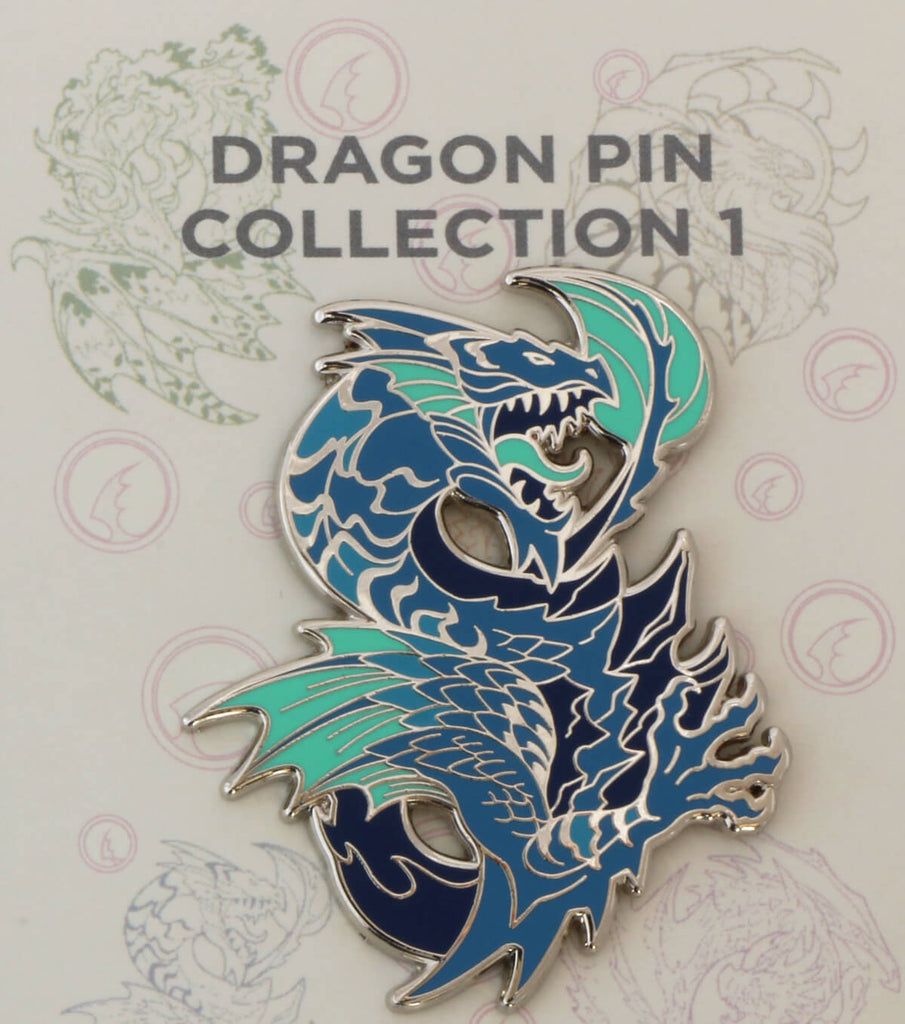 Enamel Pin Blue Dragon