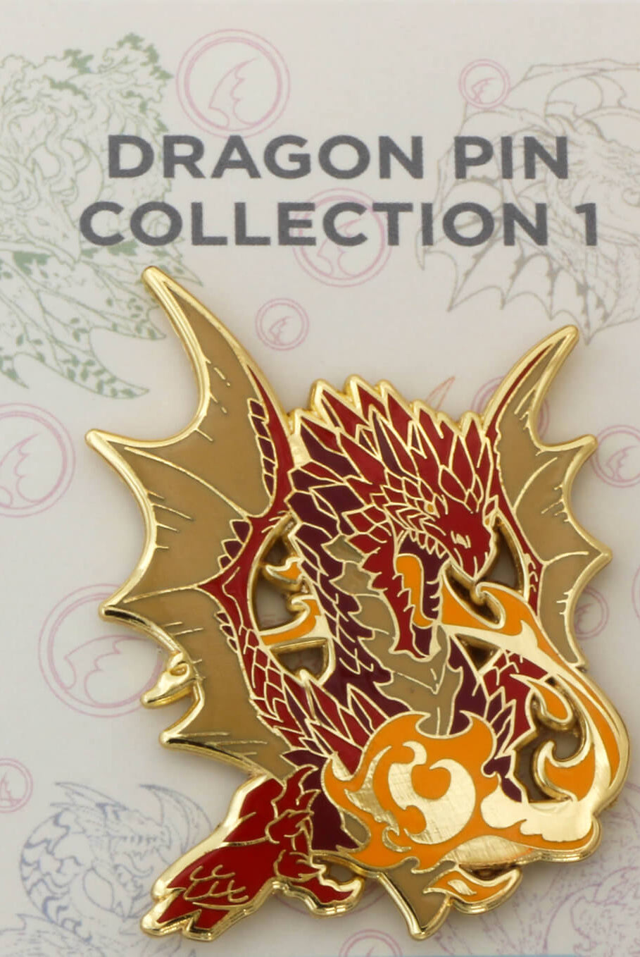 Red Dragon Enamel Pin
