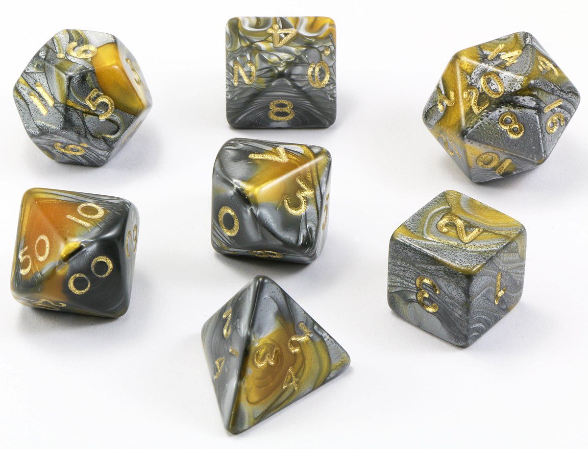 Dragon Bones Gold D&D Dice