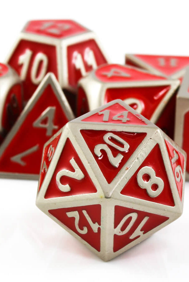 RPG Red Metal Dice