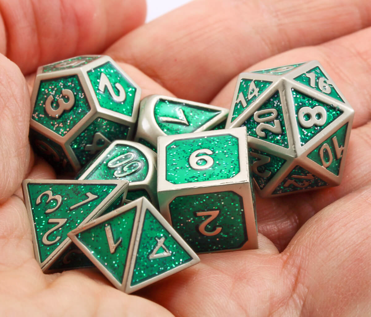 Sparkle metal dice
