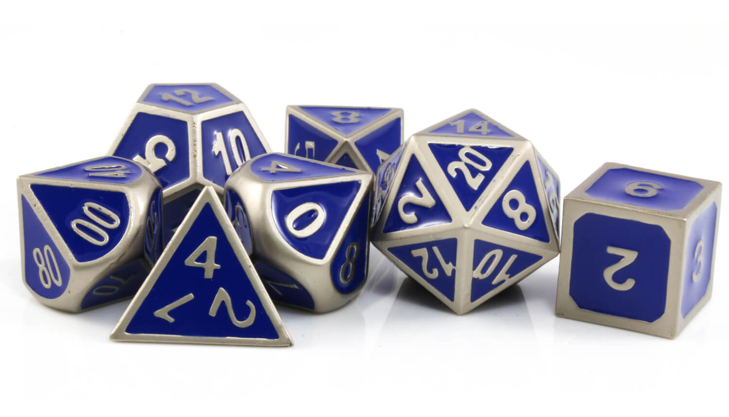 Blue enamel d&D dice