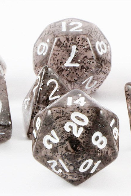 glitter ethereal dice black