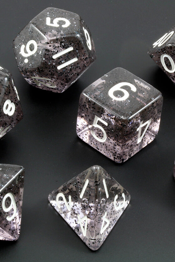 Ethereal Glitter Dice Black