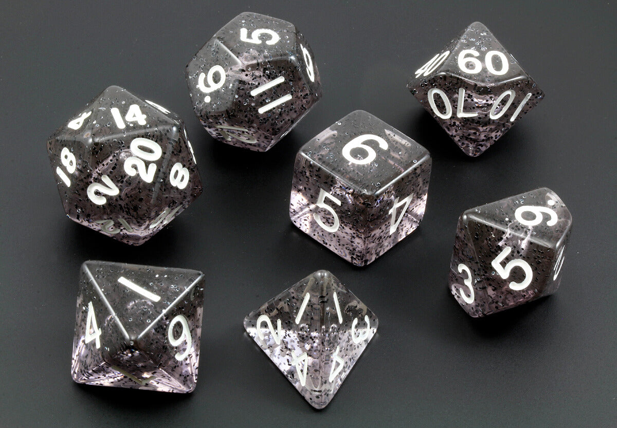 Ethereal Glitter Dice Black