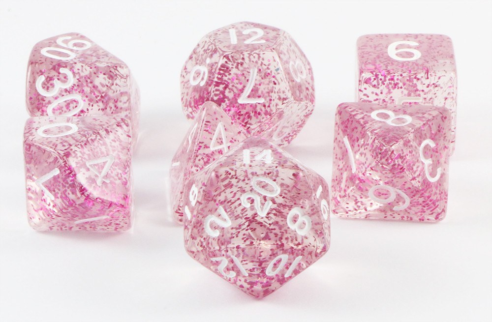 glitter ethereal dice light purple