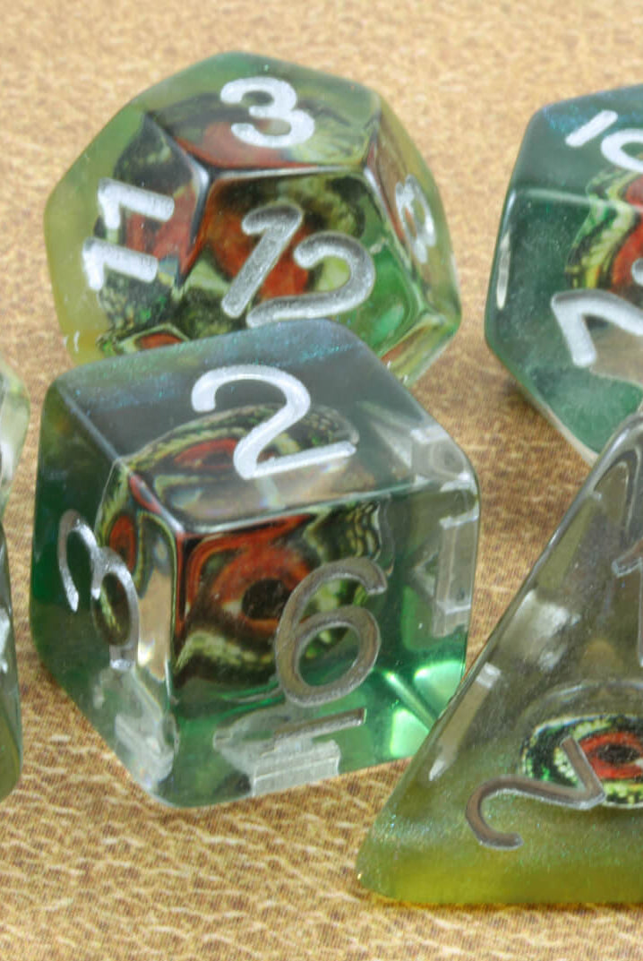 Green Monster Eye Dice