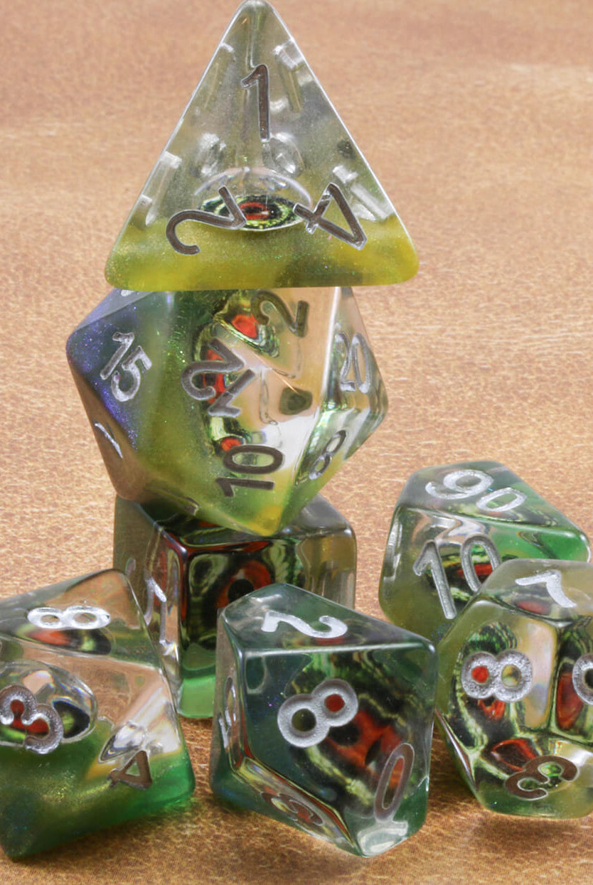 Green Monster Eye Dice 3