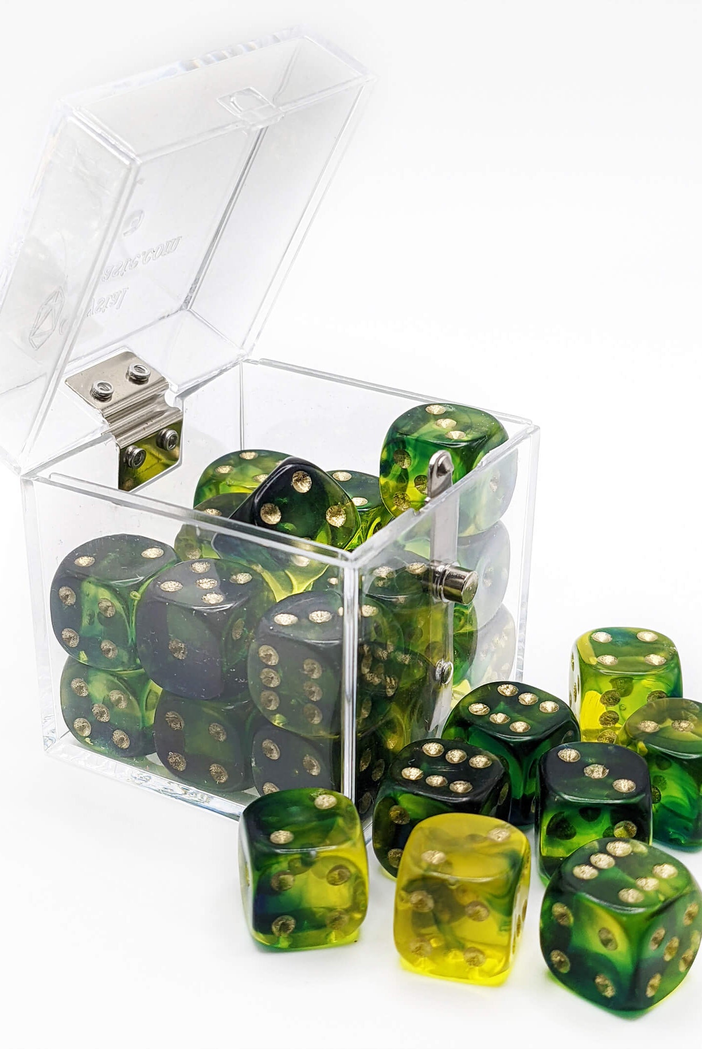 Firefly green and blue dice