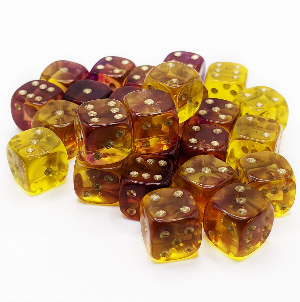 Firefly six-sided dice purple and yellow