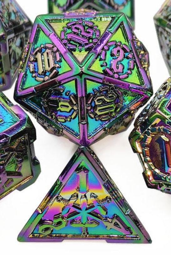 Rainbow torched dice