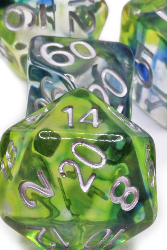 Flareburst Dice Blue Green