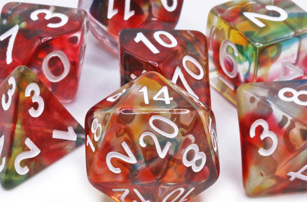 Red and Blue Flareburst Dice