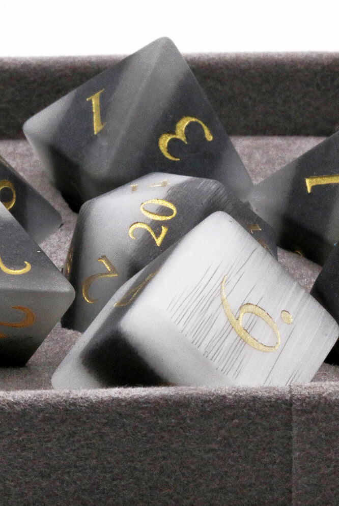 Frosted Cats Eye DnD Dice