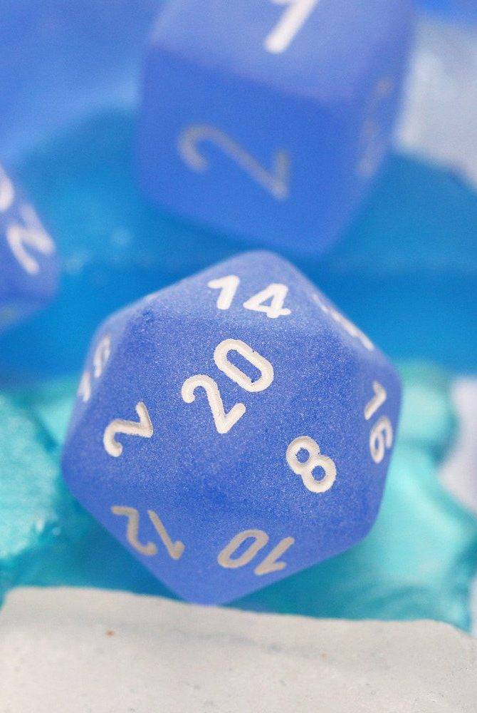 RPG Dice Frosted Blue