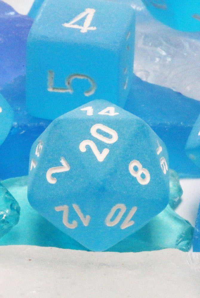 RPG Dice Frosted Carribean Blue