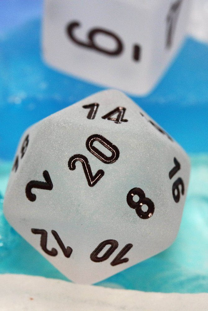 RPG Dice Frosted White