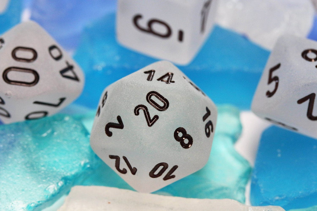 RPG Dice Frosted White