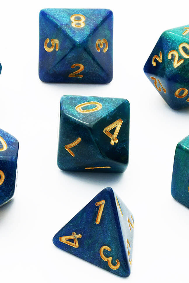 D&D Dice Ionic Blue