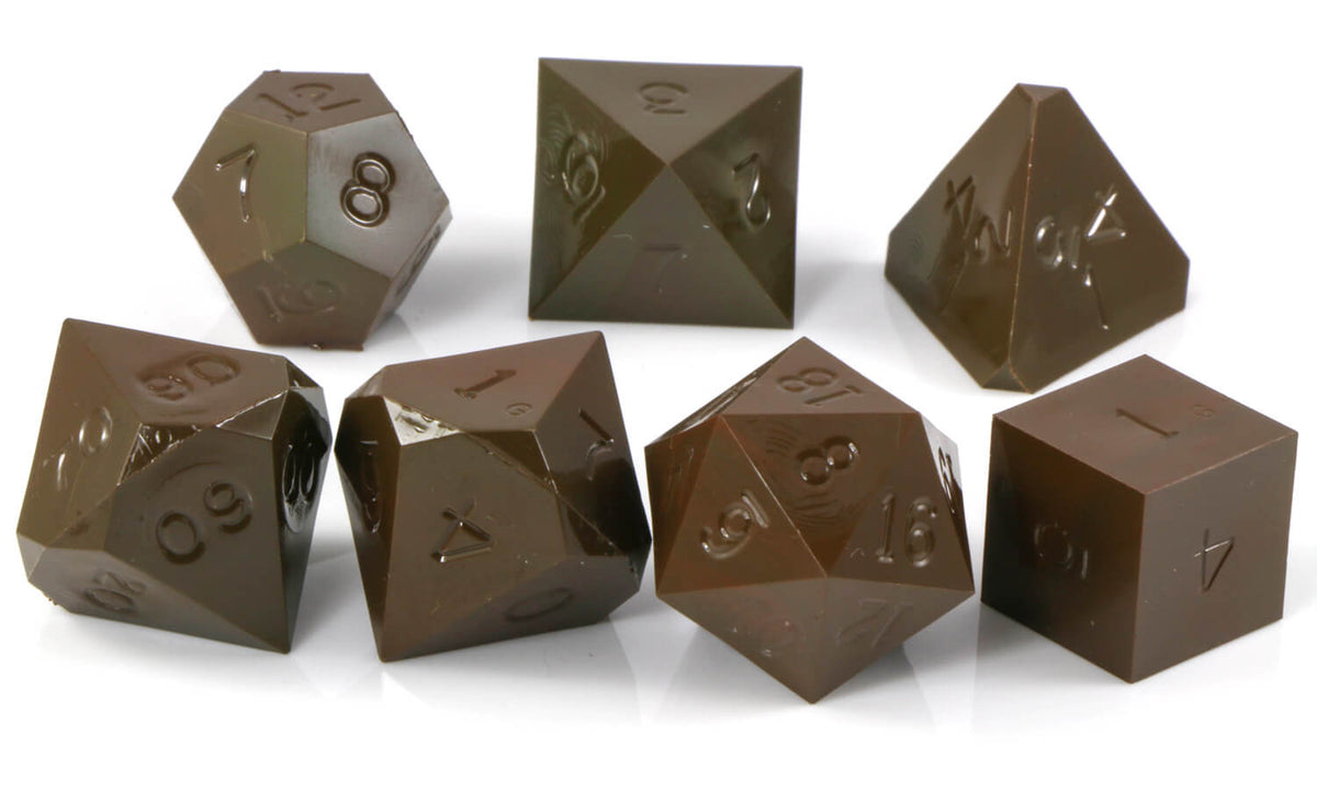 Gamescience Dice (Opaque Coffee) 7 Piece RPG Precision Dice Set