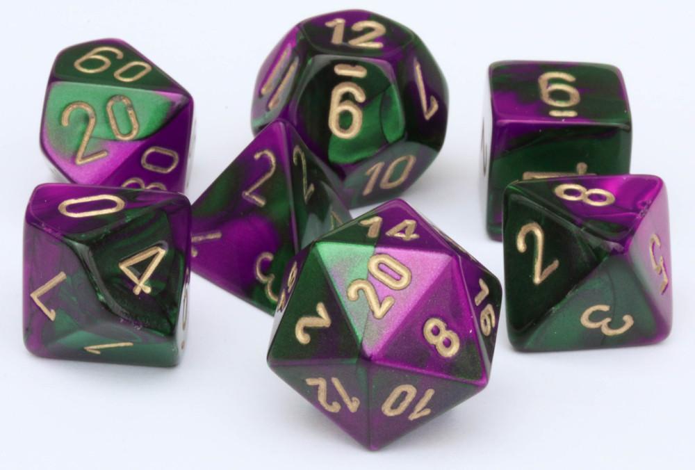 Gemini Dice Green Purple