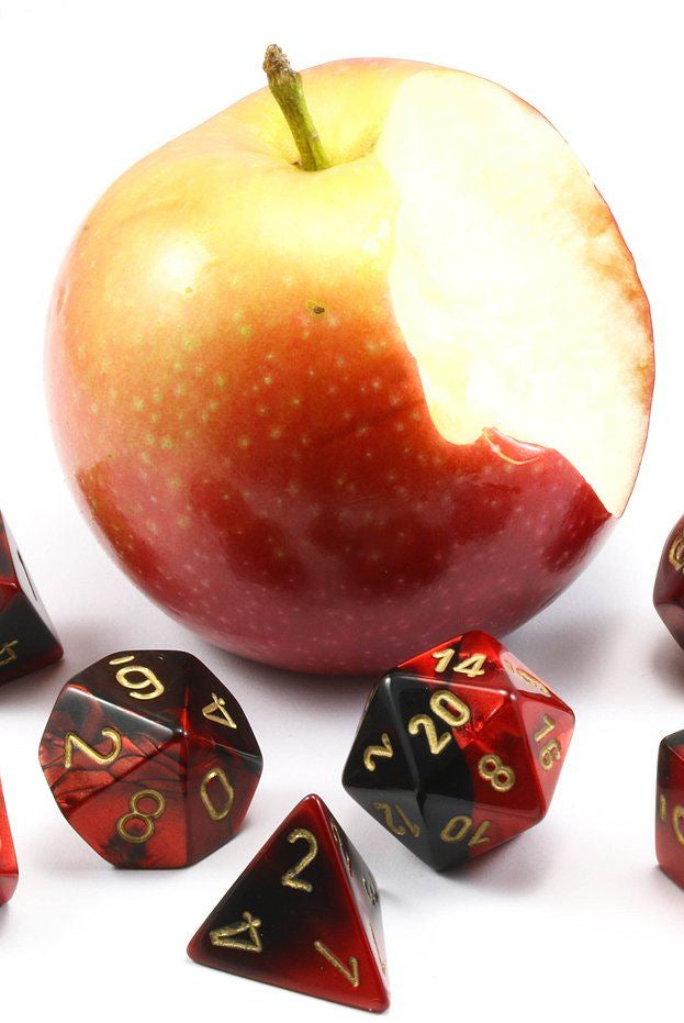 D&D Gemini Dice Black Red