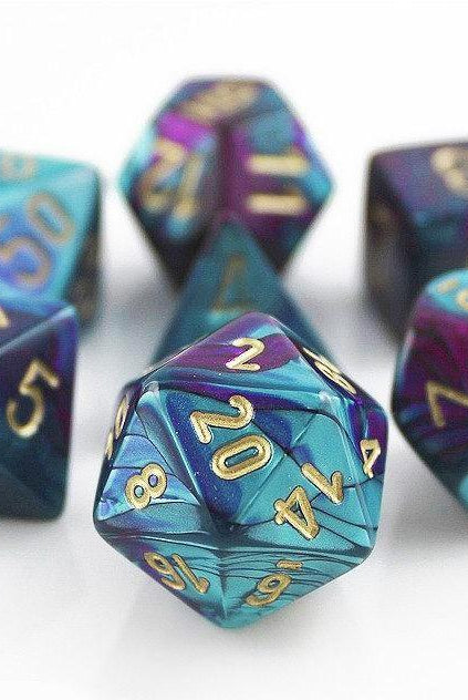 Gemini Dice Purple Teal