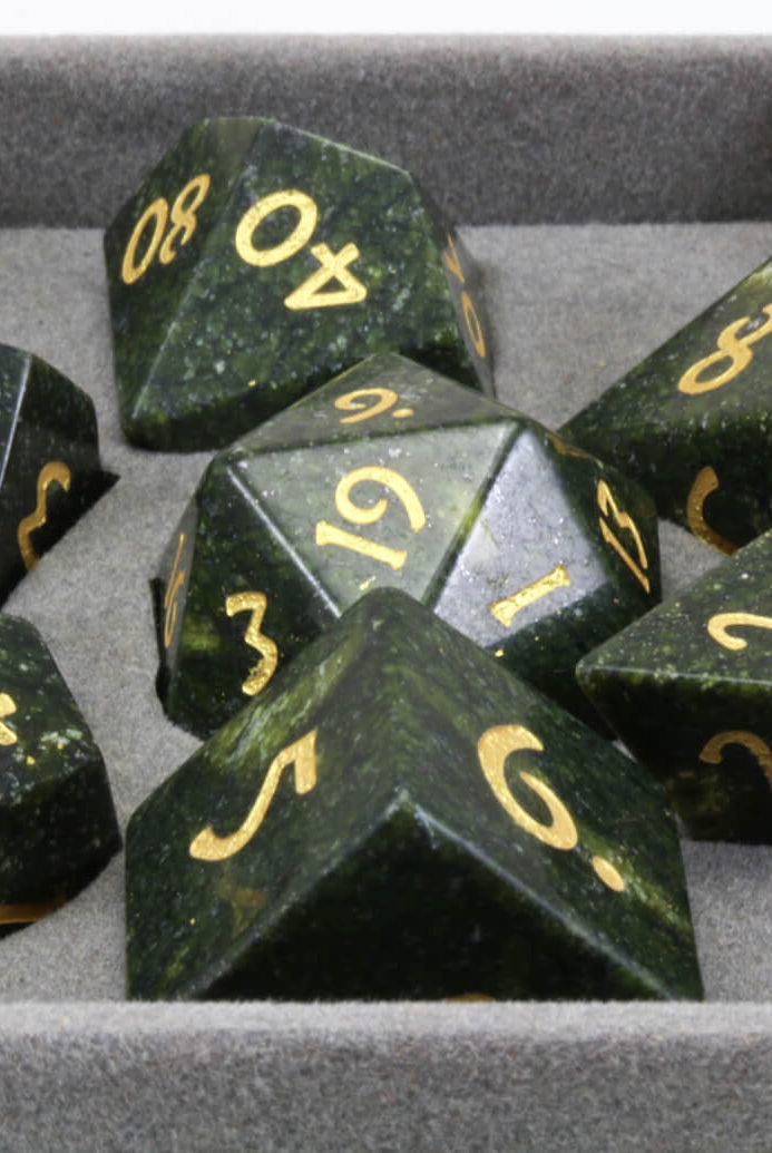Green Gemstone Dice