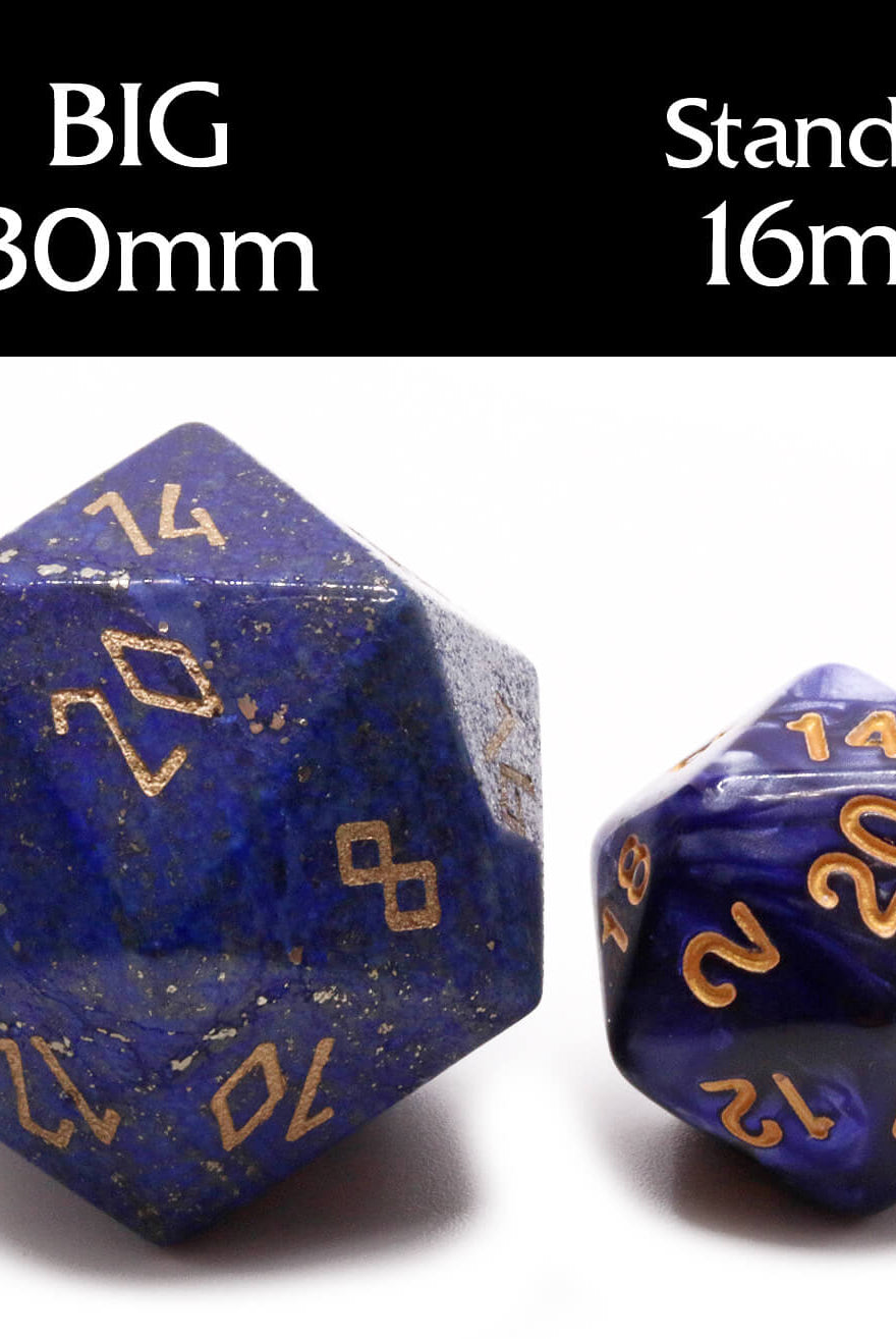 Gemstone Dice Sizes