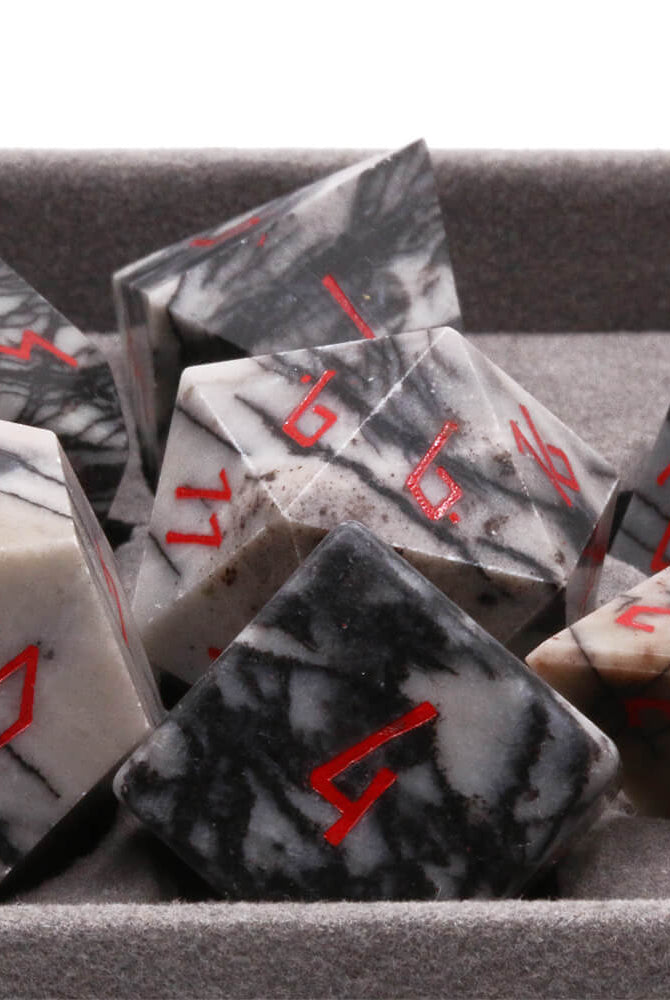 Black Agate DnD Dice