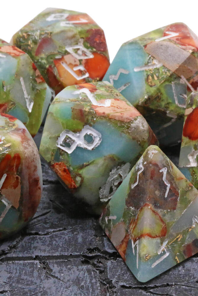 Amazonite Gemstone Dice