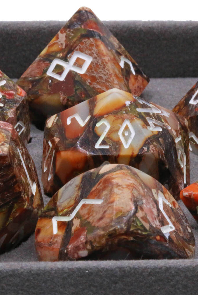 Premium Gemstone Dice Bronzite