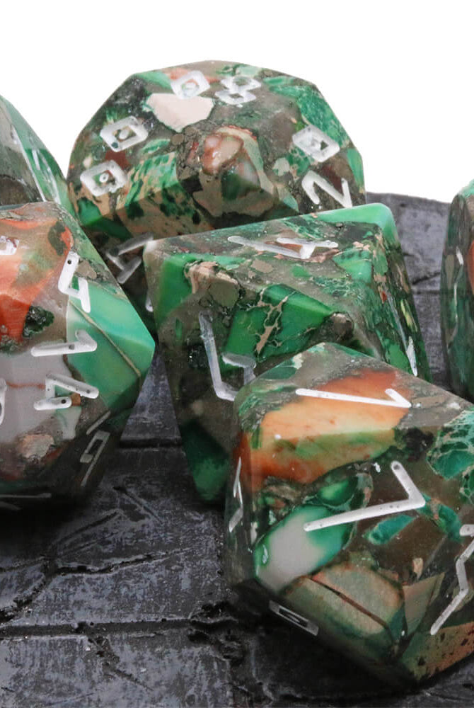 Gemstone DnD Dice Imperial Jasper